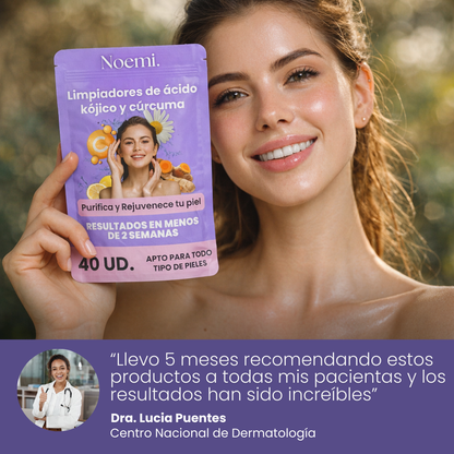 Limpiadores de ácido kójico y cúrcuma